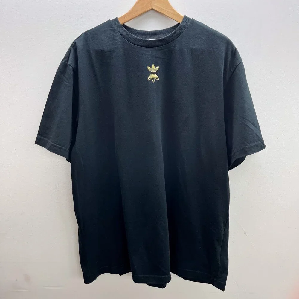 Adidas Black Zipper Back T-shirt | Size L - Picture 4 of 5